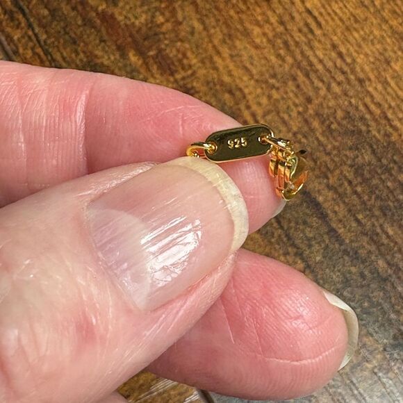 925 Sterling Silver Heart Charm Bracelet w/ Zirconia NWT - Picture 4 of 5